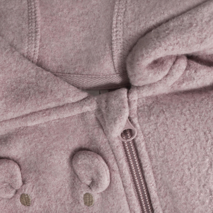 Baby Bear Fleece Jumpsuit - Blush