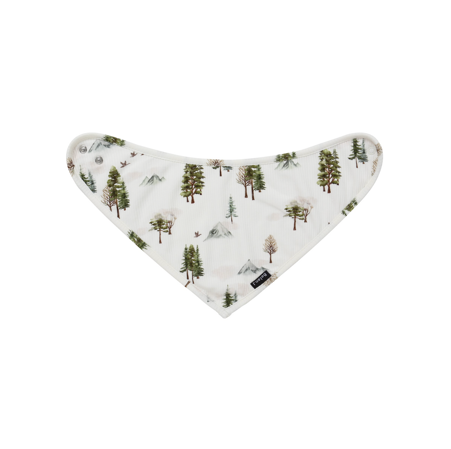 Ribbed Bamboo Bandana Bib - Misty Forest