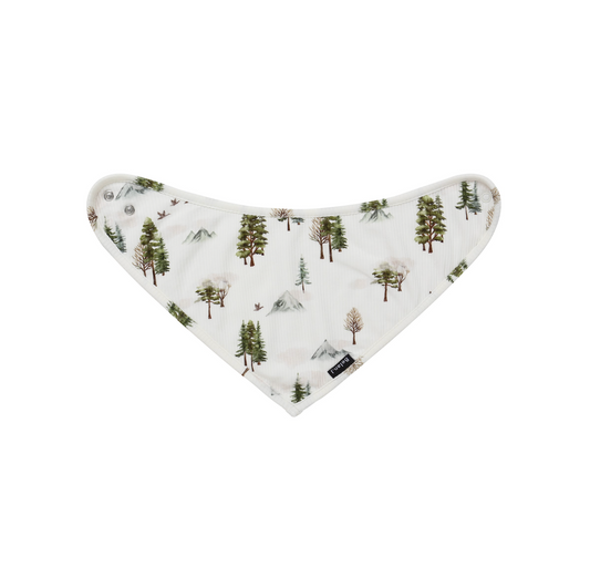 Ribbed Bamboo Bandana Bib - Misty Forest