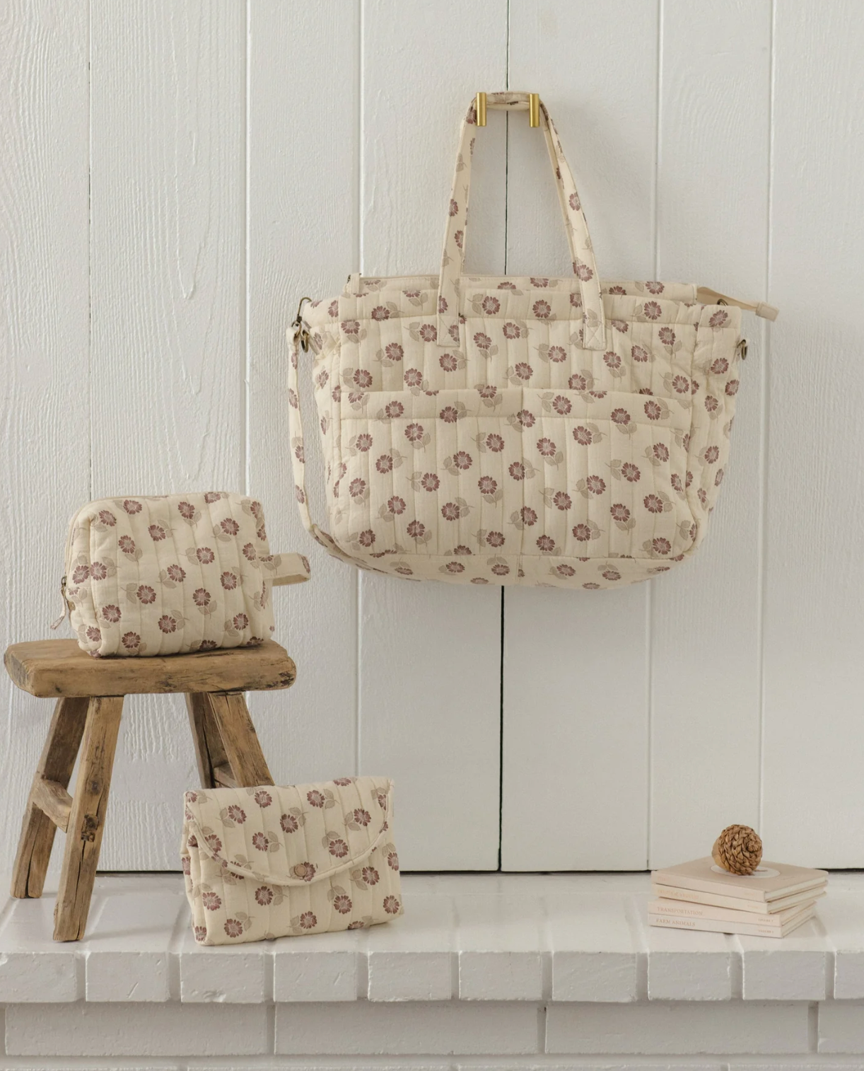 Diaper Bag + Changing Pad Set - Fall Floral