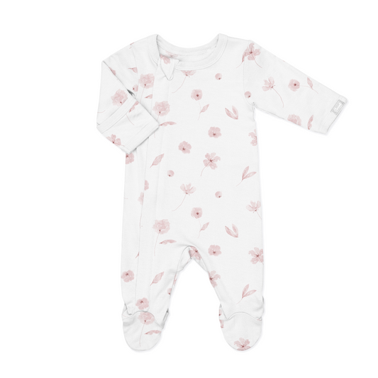 Modal Footed Sleeper - Pink Flowers