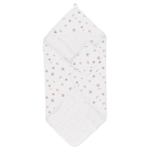 Infant Modal Hooded Towel Set - Pink Flower