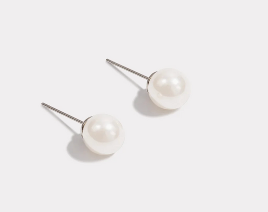Pearl Earrings in stainless steel