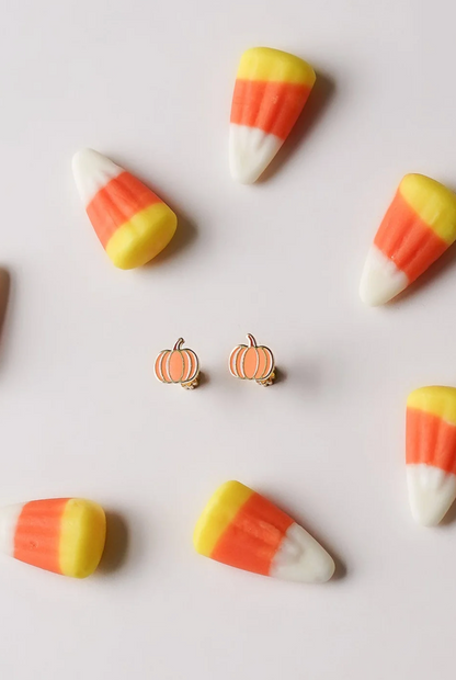 Earrings - Pumpkin Studs