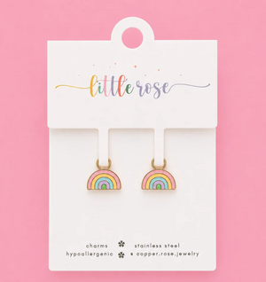 Earrings Hoop Charm - Rainbow