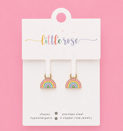 Earrings Hoop Charm - Rainbow