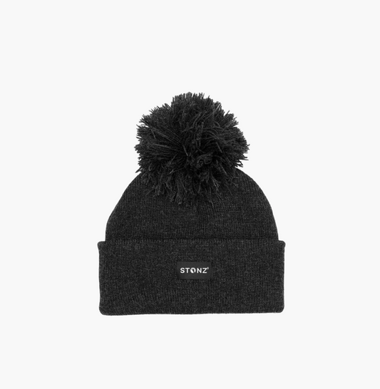 Pom Beanie - Heather Charcoal