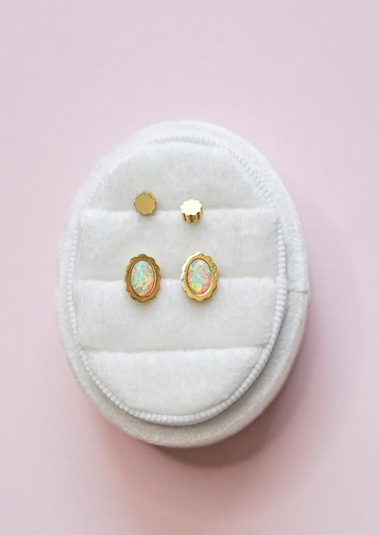 Earrings - Anniversary Opal Studs