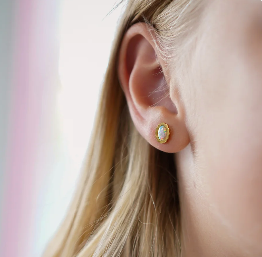 Earrings - Anniversary Opal Studs