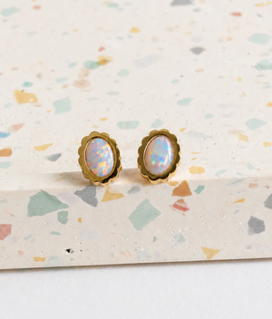 Earrings - Anniversary Opal Studs