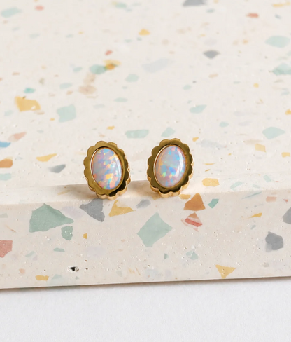Earrings - Anniversary Opal Studs