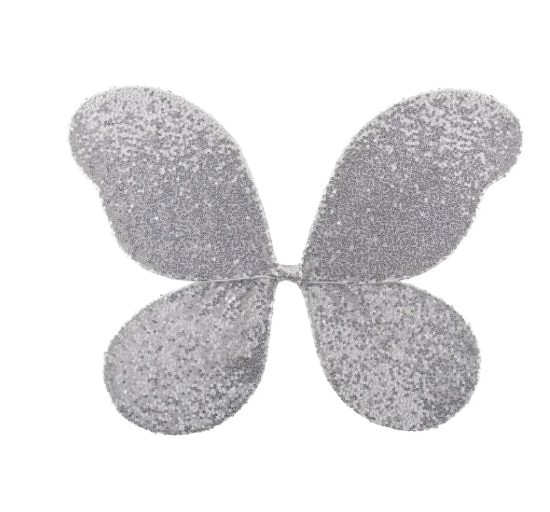 Play Pretend Fairy Wings - Magical Sequin Silver (3-10 years)