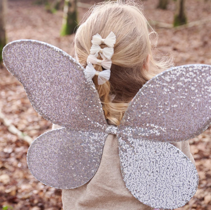 Play Pretend Fairy Wings - Magical Sequin Silver (3-10 years)