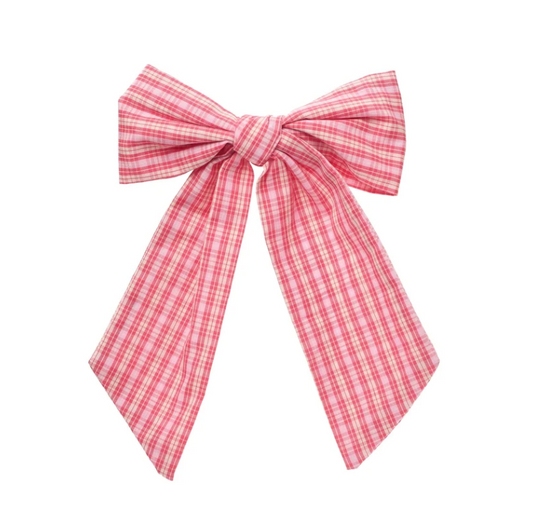 Clip - Plaid Oversized Bow