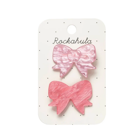 Clips - Pretty in Pink Acetate Bows