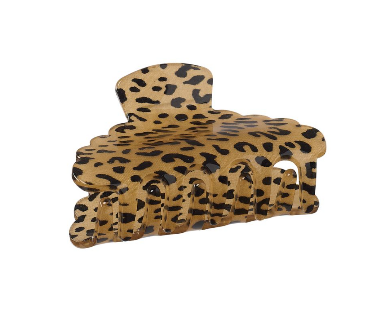 Claw Clips - Leopard Love Scalloped