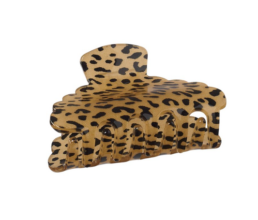Claw Clips - Leopard Love Scalloped