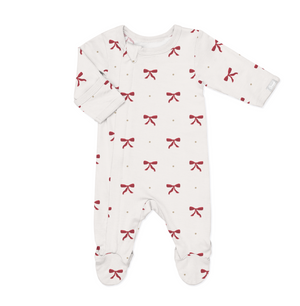 Modal Footed Sleeper - Red Bows