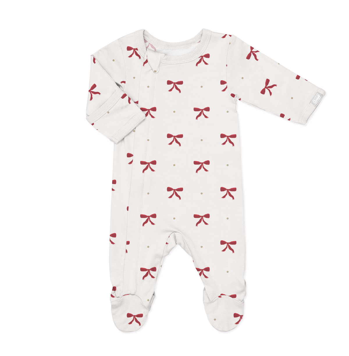 Modal Footed Sleeper - Red Bows