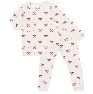 Modal Long Sleeve PJ set - Red Bows