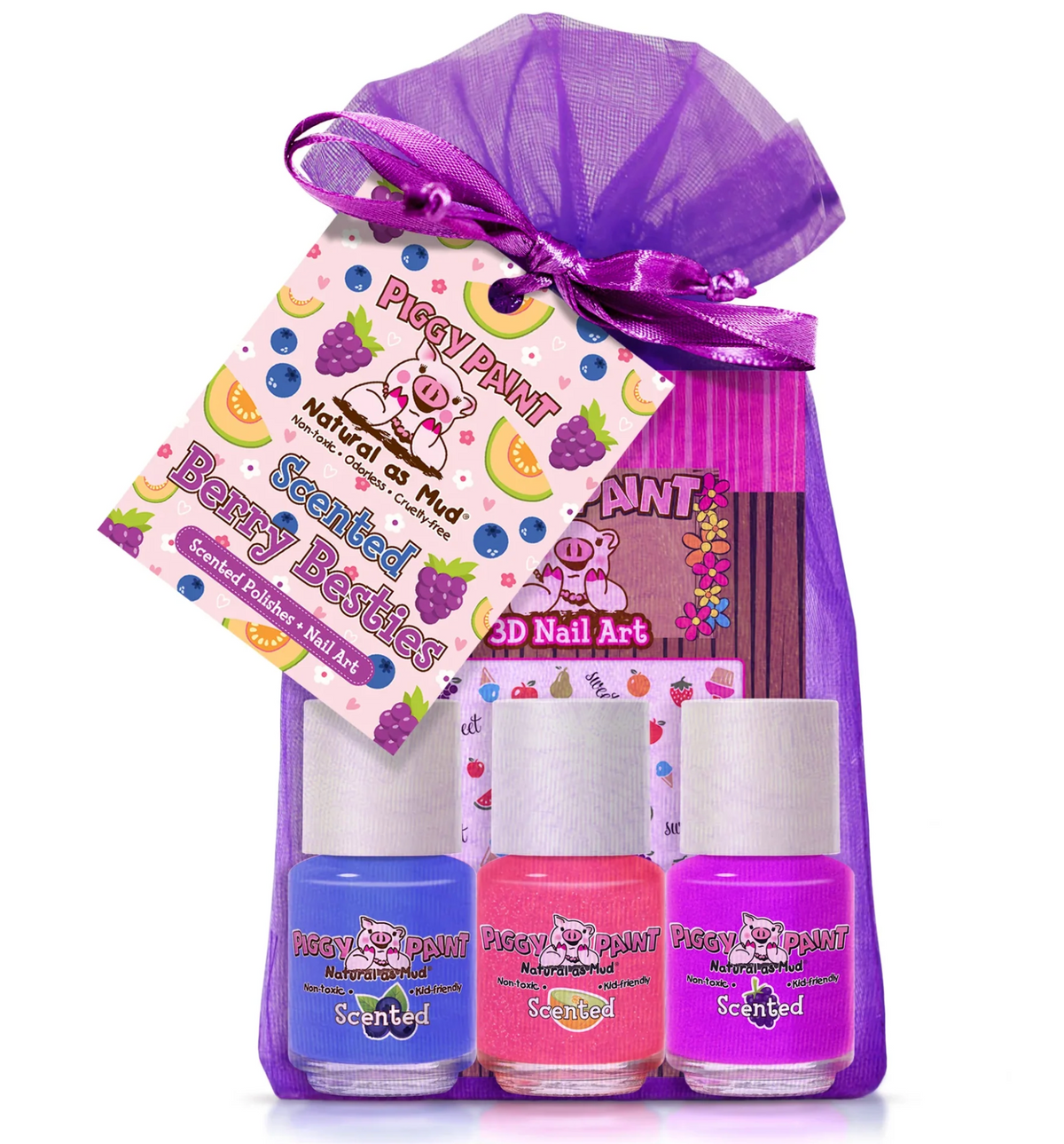 Scented Nail Polish Gift Set| Piggy Paint - Berry Besties
