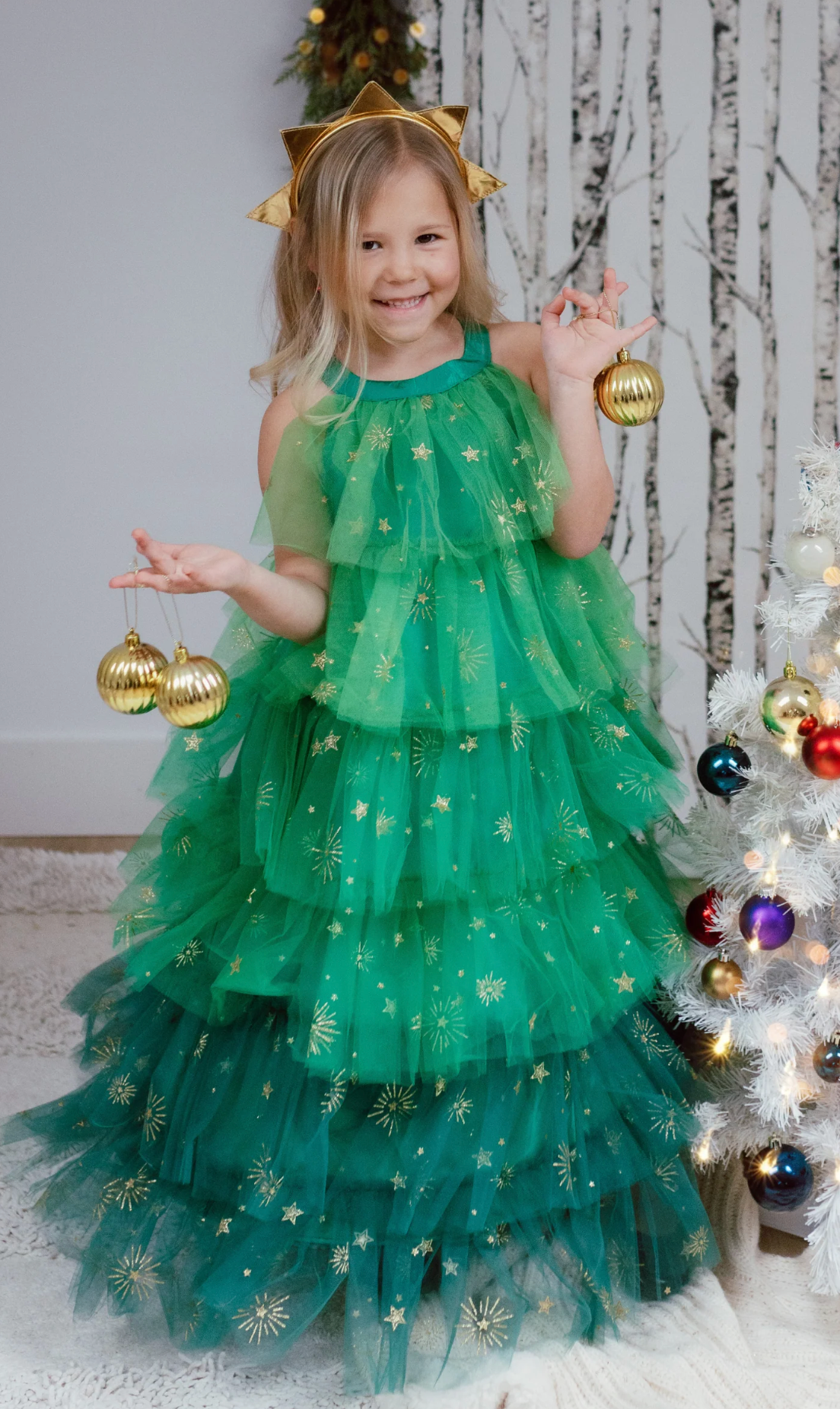 Christmas Tree Dress & Headband
