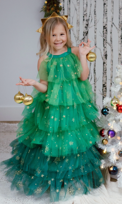 Christmas Tree Dress & Headband