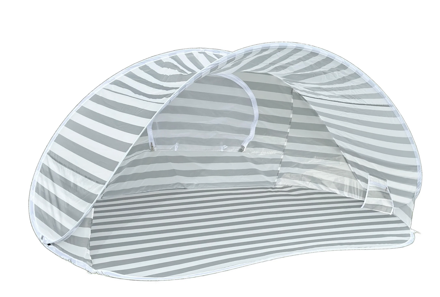 Oversized Beach Pop up Tent - Sage Stripes
