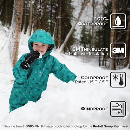 Waterproof Snow Gloves - Dusty Pink