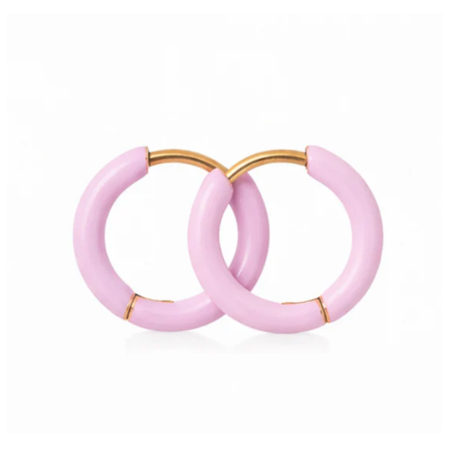 Hoop Earrings - Bubble Gum Pink (10mm)