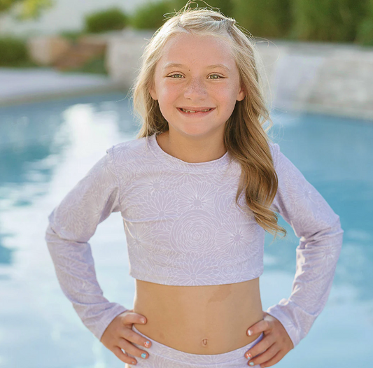 Youth Cropped Rashguard Set - The Lily