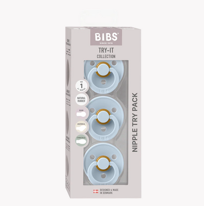 BIBS Try-It Collection 3PK - Baby Blue