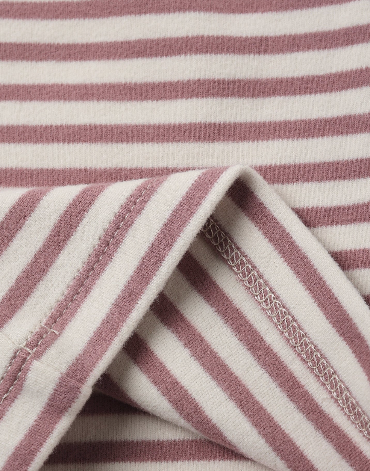 Ruffle Cozy Set - Mulberry Stripe