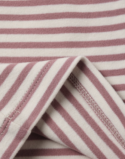 Ruffle Cozy Set - Mulberry Stripe