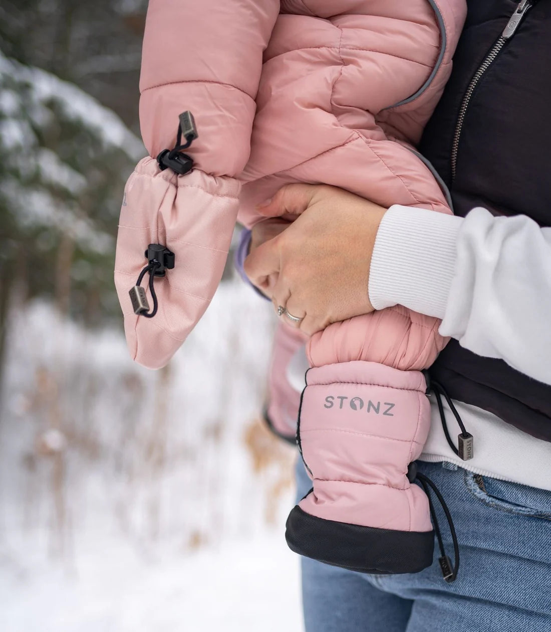 Baby Snow Mitts - Haze Pink