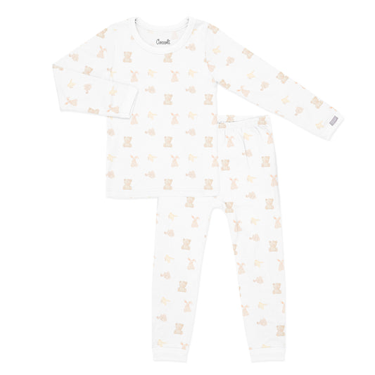 Modal Long Sleeve PJ set - Teddy & Bunny