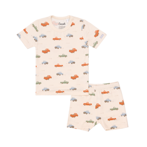 Modal T-shirt and Shorts PJ set - Trucks