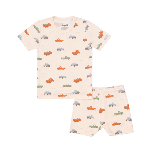 Modal T-shirt and Shorts PJ set - Trucks