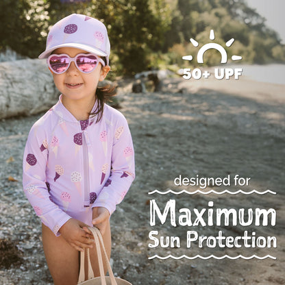 One-Piece UV Swimsuit - Purple Unicorn