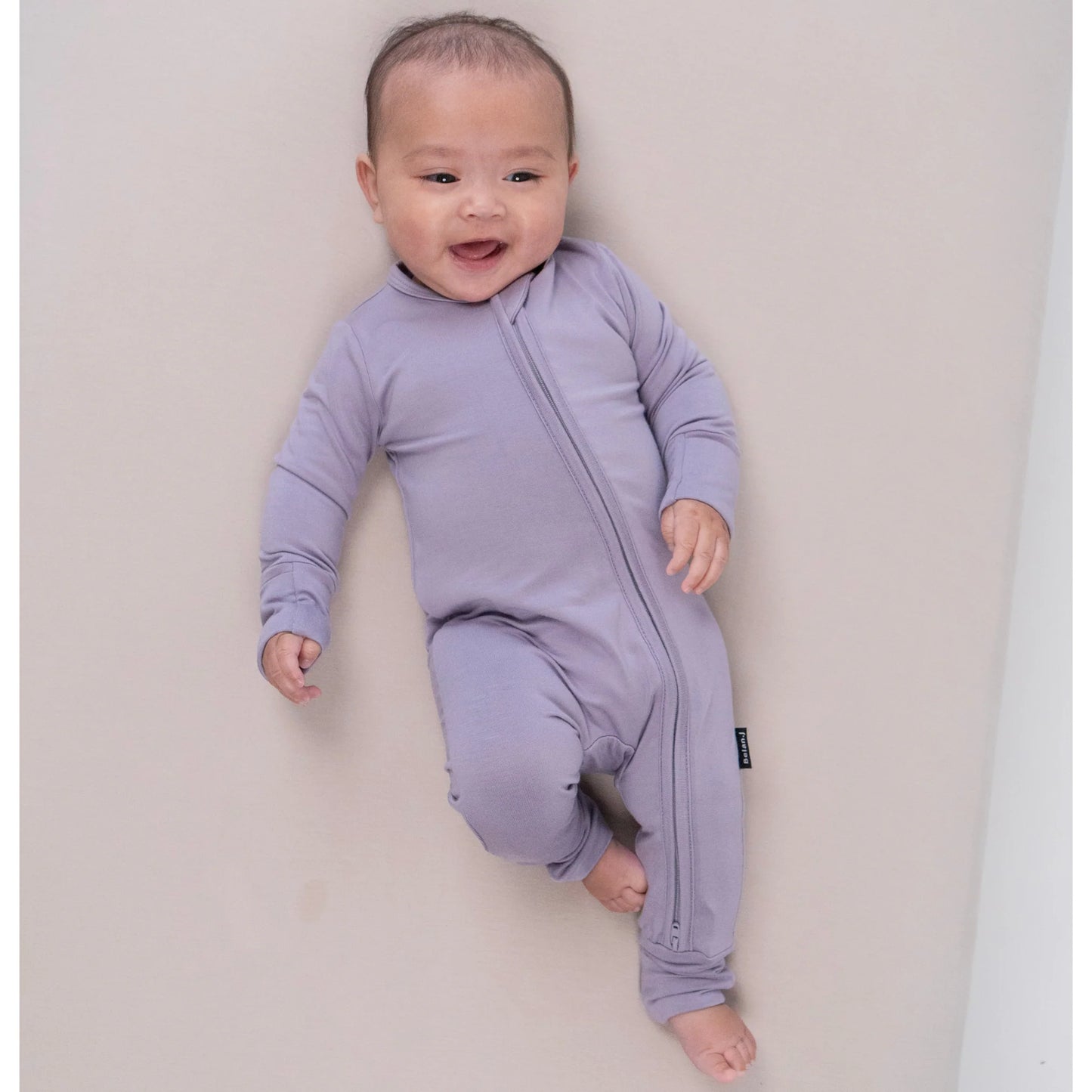 Footless Sleeper with Fold-Over Cuffs - Periwinkle