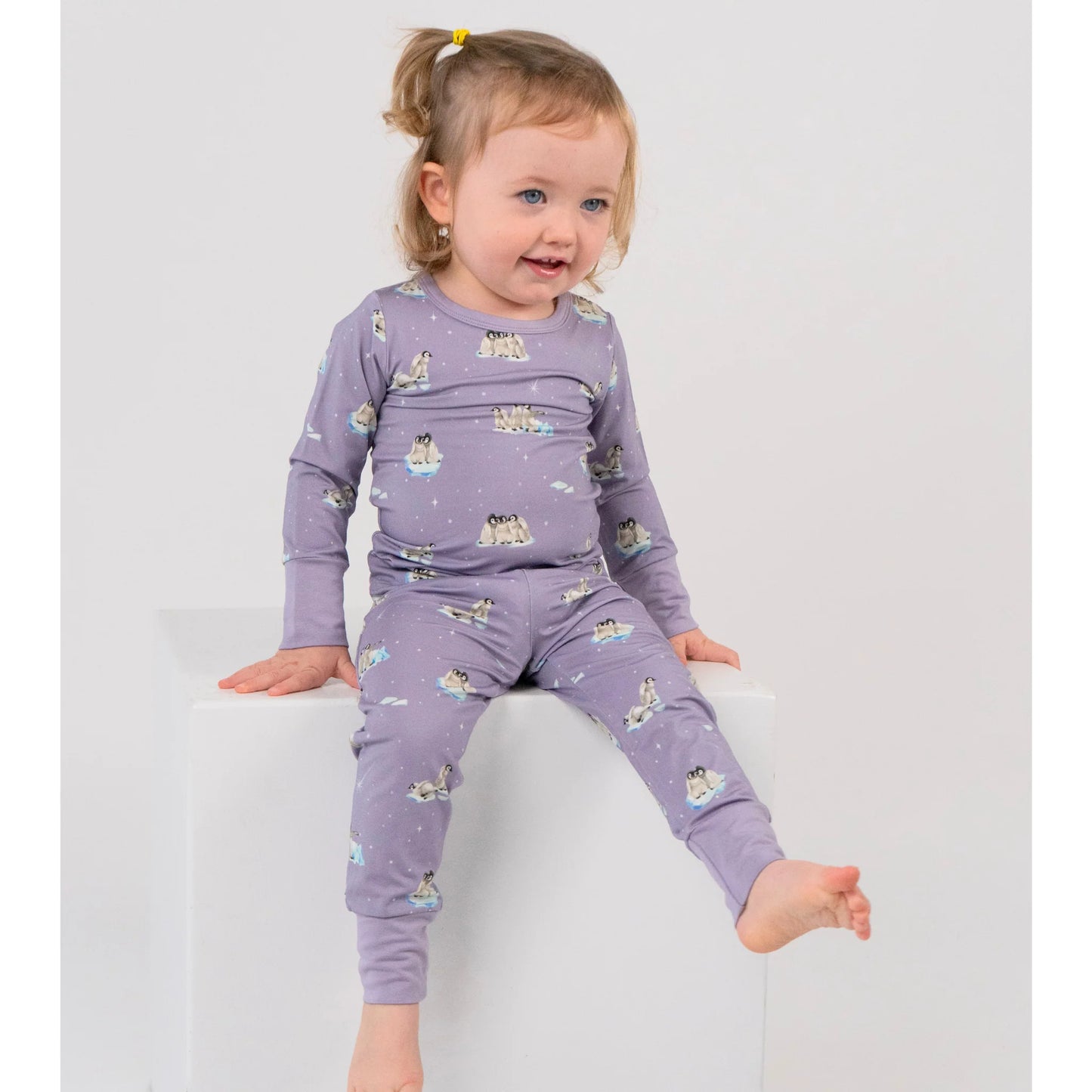 Long-Sleeve PJ Set - Penguins (Periwinkle)