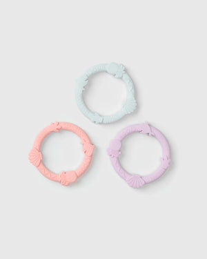 Wild Teething Ring Set - Shell Pink