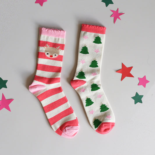 2 Pack Socks - Jolly Christmas