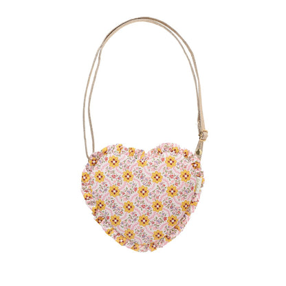 Bag - Cottage Floral Ruffle Heart