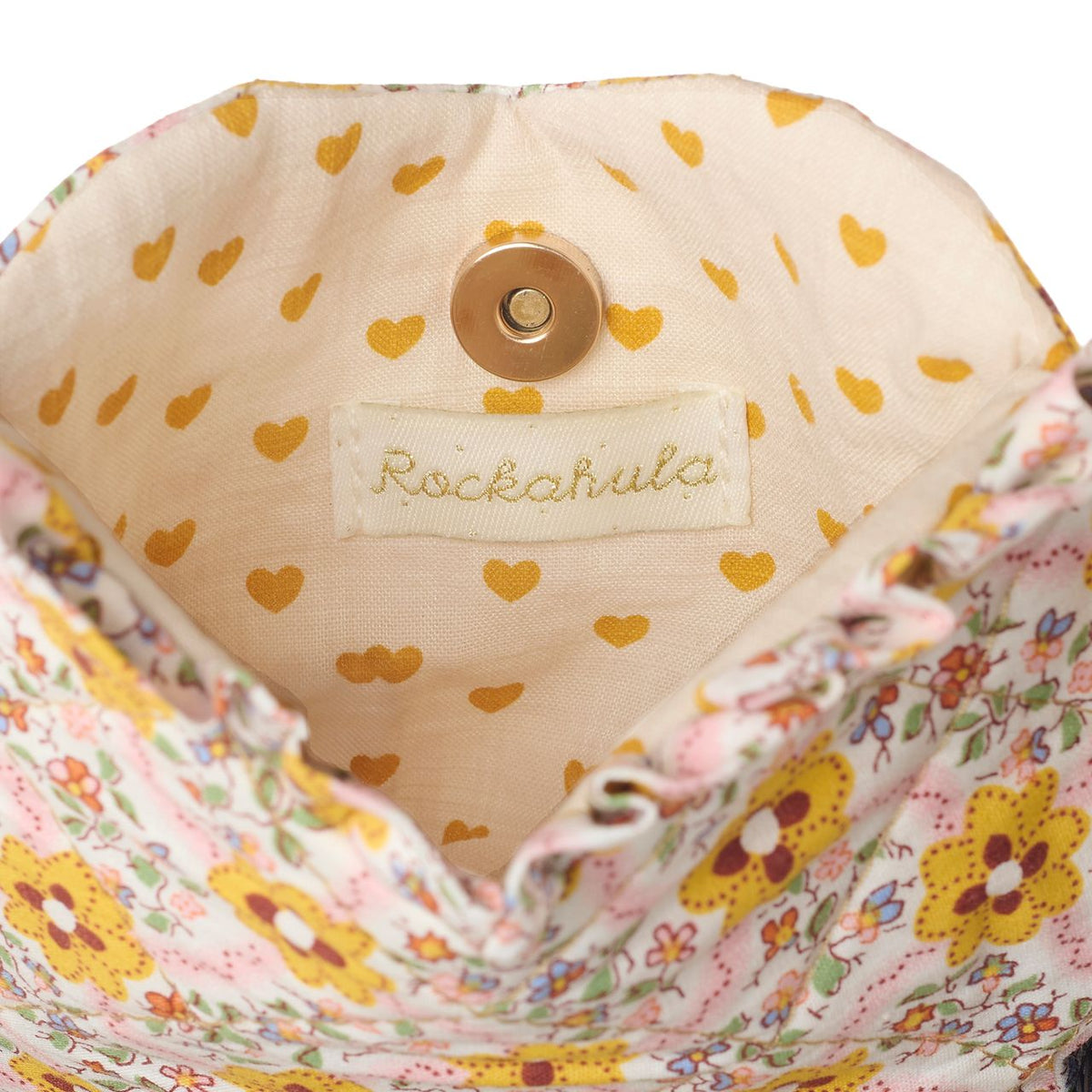 Bag - Cottage Floral Ruffle Heart
