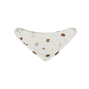 Ribbed Bamboo Bandana Bib - Milk & Cookies