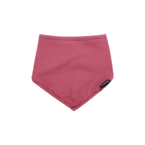 Ribbed Bamboo Bandana Bib - Rose Wood