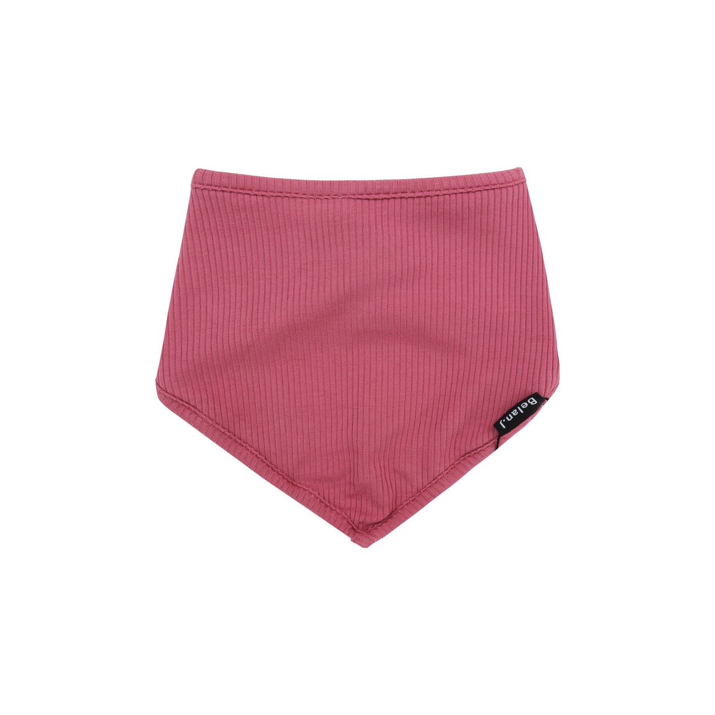 Ribbed Bamboo Bandana Bib - Rose Wood
