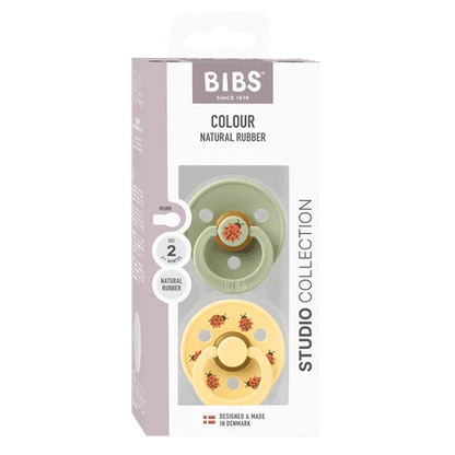 BIBS Pacifier 2PK - Ladybug/Sage Mix