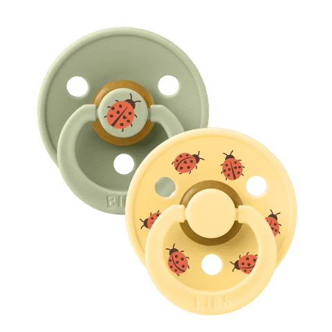 BIBS Pacifier 2PK - Ladybug/Sage Mix
